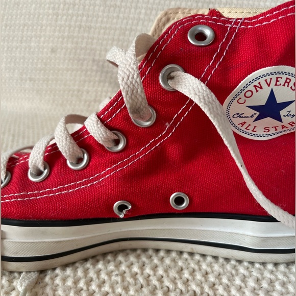 Red High-Top Converse - Picture 3 of 4